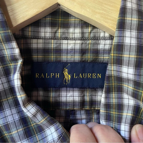Ralph Lauren Men’s Classic Plaid Long Sleeve Button Down Size Large - Picture 1 of 16